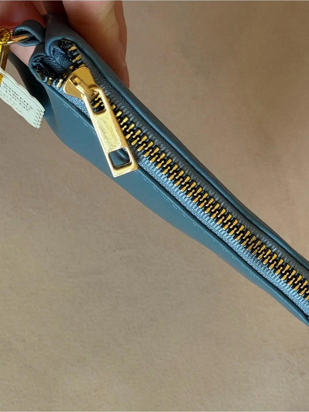 NWT Simply Southern Teal Zip Keyring Wallet with Gold Hardware